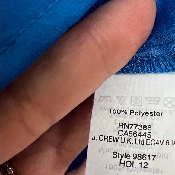 J. Crew Vibrant Blue Women's Blouse - Picture 3 of 5